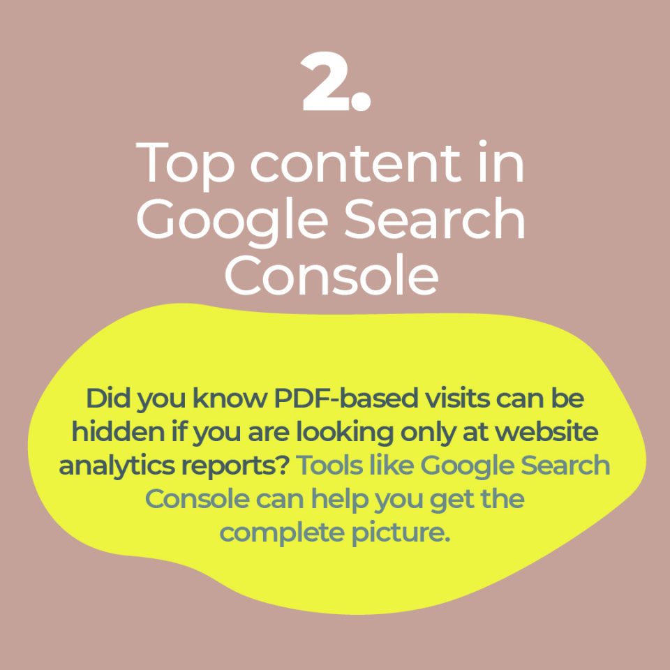 Google Search Console visits to PDFs